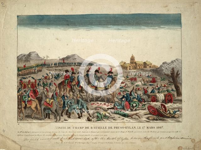 On the Battlefield of Eylau, 1807. Artist: Anonymous  
