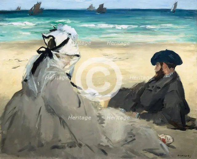 On the Beach, 1873. Artist: Manet, Édouard (1832-1883)