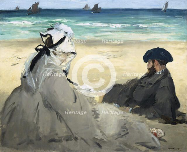 On the Beach, 1873. Artist: Manet, Édouard (1832-1883)
