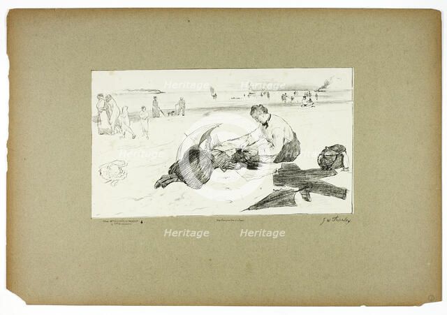 On the Beach, 1889–90. Creator: Georges William Thornley.