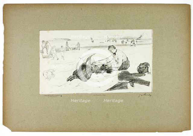 On the Beach, 1889–90. Creator: Georges William Thornley.