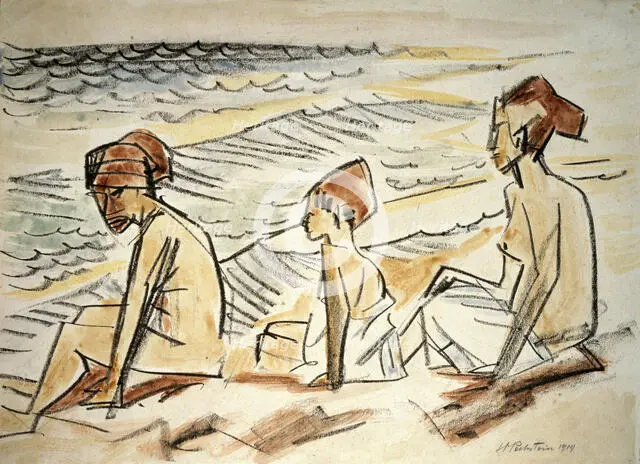 'On the Beach', 1919.  Creator: Max Pechstein.