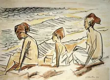 On the Beach 1919. Creator: Max Pechstein