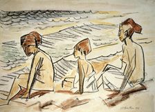 On the Beach 1919. Creator: Max Pechstein
