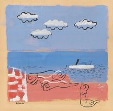 On the beach, 1933-1934. Creator: Mikulas Galanda