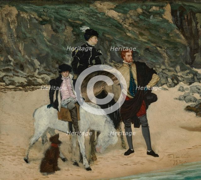 On the Beach - Mary, Queen of Scots, 1867. Creator: Tissot, James Jacques Joseph (1836-1902).