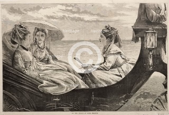 On the Beach at Long Branch, 1870. Creator: Winslow Homer (American, 1836-1910).