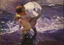 On the beach. Artist: Sorolla y Bastida, Joaquín (1863-1923)