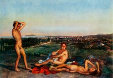 On the beach in the Bay of Naples 1830s, (1965). Creator: Aleksandr Ivanov