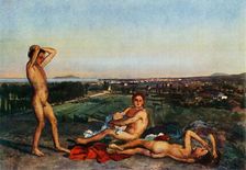 On the beach in the Bay of Naples 1830s, (1965). Creator: Aleksandr Ivanov