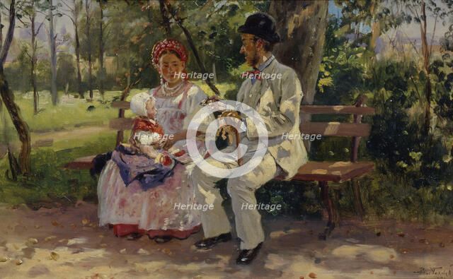 On the Boulevard, 1894. Artist: Makovsky, Vladimir Yegorovich (1846-1920)