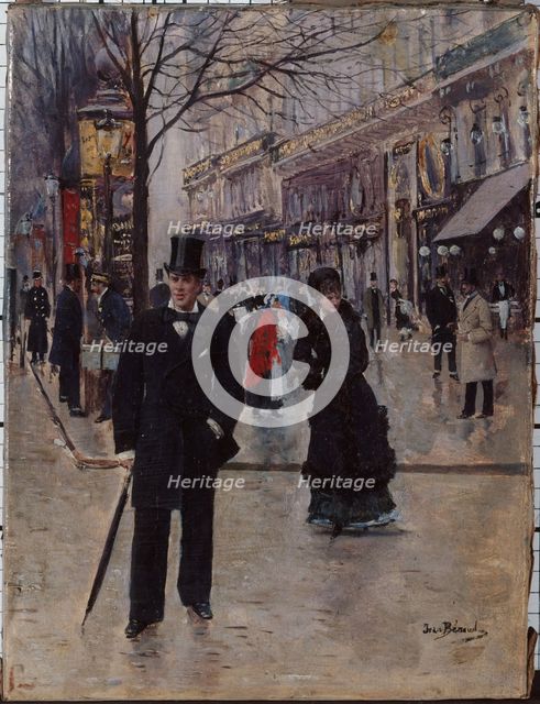 On the Boulevard, c1880. Creator: Jean Beraud.