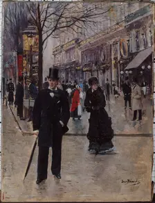 On the Boulevard, c1880. Creator: Jean Beraud