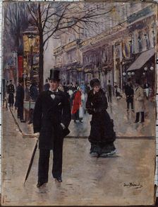 On the Boulevard, c1880. Creator: Jean Beraud