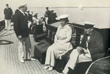 On the Britannia with King George and Sir Charles Cust c1920, (1951). Creator: Unknown