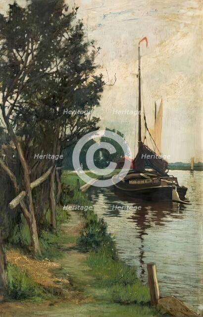 On The Broads, c1880-1910. Creator: Samuel Reid.