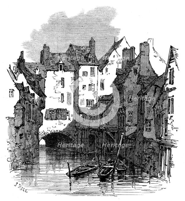 On the canal, Abbeville, 1871. Creator: Unknown.