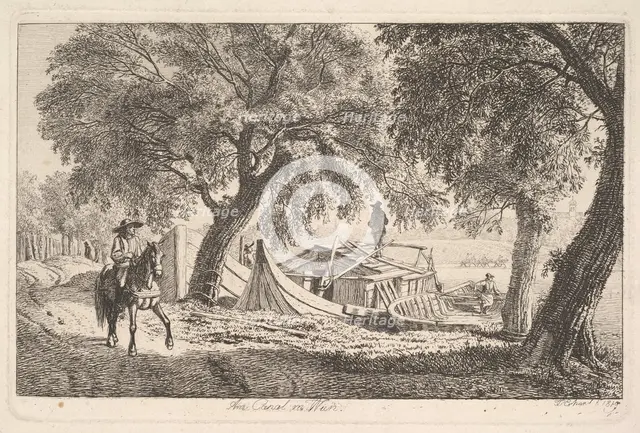 On the Canal in Vienna, 1819. Creator: Johann Christian Erhard.