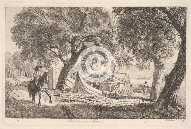 On the Canal in Vienna, 1819. Creator: Johann Christian Erhard.