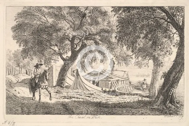 On the Canal in Vienna, 1819. Creator: Johann Christian Erhard.
