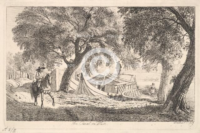 On the Canal in Vienna, 1819. Creator: Johann Christian Erhard.