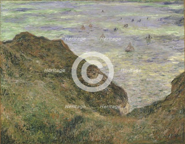 On the cliff at Pourville. Artist: Monet, Claude (1840-1926)