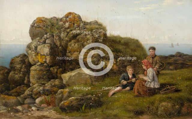 On the Coast near Bervie, 1862. Creator: George Reid.