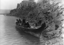 On the Columbia-Wishham (i.e., Wishram), c1910. Creator: Edward Sheriff Curtis