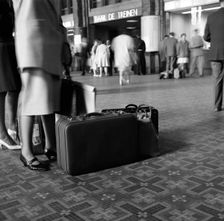 On the concourse of Centraal Station, Amsterdam, Netherlands, 1963. Creator: Michael Walters