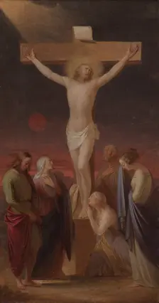 On the Cross, sketch of the altarpiece of Pielisjärvi church, 1848. Creator: Berndt Godenhjelm