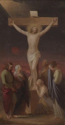 On the Cross, sketch of the altarpiece of Pielisjärvi church, 1848. Creator: Berndt Godenhjelm