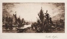 On the Dyke, 1885. Creator: Charles A. Vanderhoof (American, 1928)