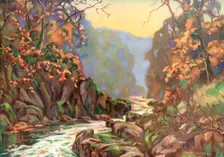 On the Dargle, County Wicklow Ireland, 1924-1926.Artist: Catharine Chamney