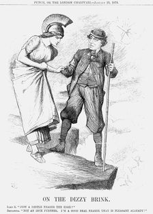 On the Dizzy Brink 1878. Creator: Joseph Swain