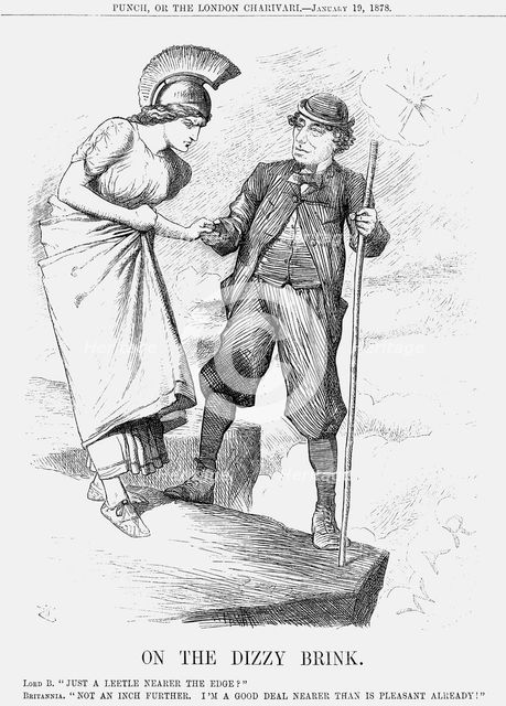 'On the Dizzy Brink', 1878. Creator: Joseph Swain.