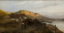 On the Dniester River, 1875. Creator: Jozef Brandt