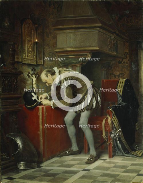 On the Eve of St. Bartholomew's Night, 1868. Artist: Gun (Hun), Karl Fyodorovich (1830-1877)