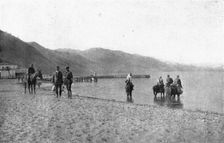 On the Eastern Front; September 10: a reconnaissance of French cavalry watering..., 1917. Creator: Unknown