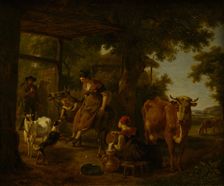 On the farm, A scene from rural life, Second Half of the 18th cen.