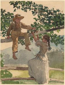 On the Fence, 1878. Creator: Winslow Homer