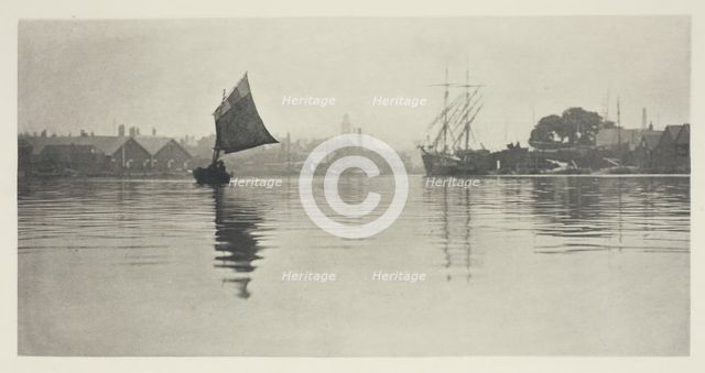 On the Flood, 1887. Creator: Peter Henry Emerson.
