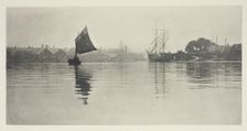 On the Flood, 1887. Creator: Peter Henry Emerson