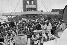 On the forecastle of HMS Royal Sovereign 1895. Artist: Gregory & Co