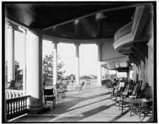On the Frontenac porch, Round Island, N.Y., between 1890 and 1901. Creator: Unknown