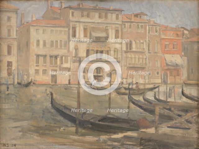 On the Grand Canal in Venice, 1909. Creator: Karl Schou.