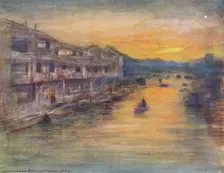 On the Great Canal, Osaka c1887, (1901). Artist: Mortimer L Menpes