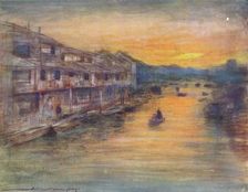 On the Great Canal, Osaka c1887, (1901). Artist: Mortimer L Menpes
