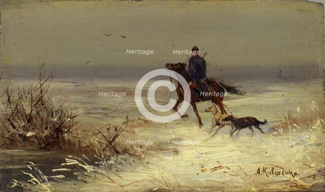 On the Hunting, Second Half of the 19th cen.. Artist: Kivshenko, Alexei Danilovich (1851-1895)