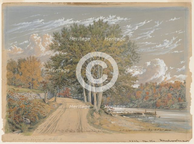On the Harlem River, 1855. Creator: William Rickarby Miller (American, 1818-1893).