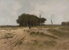 On the Heath near Laren, 1887. Creator: Anton Mauve